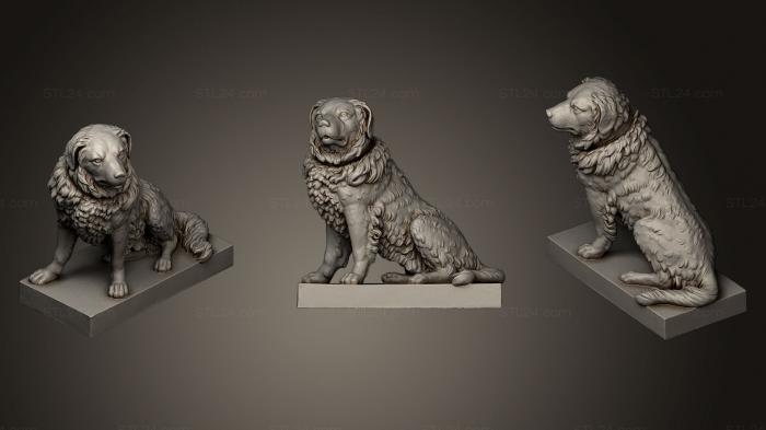 Статуэтки животных (Пес, STKJ_0603) 3D модель для ЧПУ станка